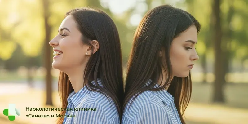 Девушка испытывает частую смену эморция