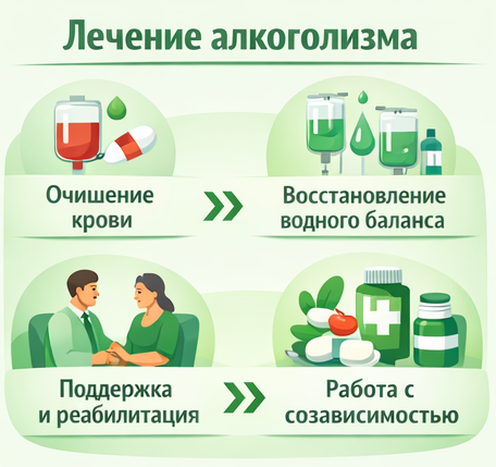 лечение алкоголизма в Малой Вишере этапы